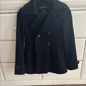 London Fog Women's Classic Black Peacoat
